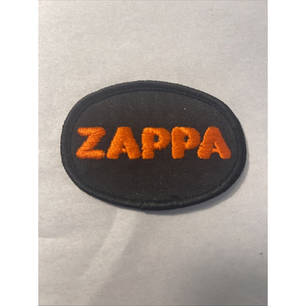 Zappa Patch 3" Sew On Jacket Logo Band 1970s-80s Black Orange Frank Zappa